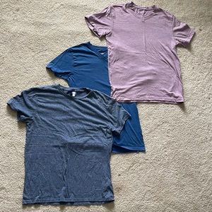 Three Solid Colored Tees (LIKE NEW)